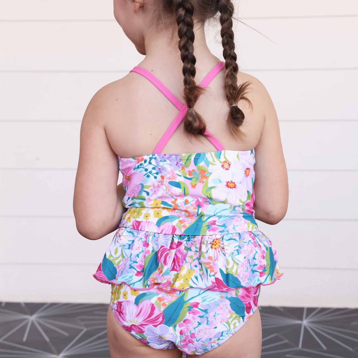 Two-Piece Strappy Tankini | Seaside Blooms