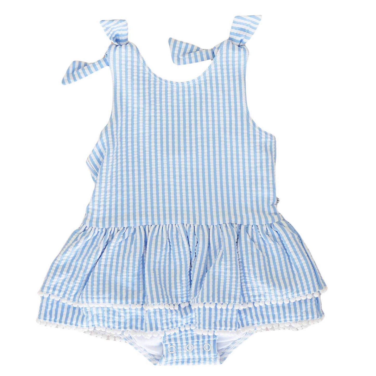 Tiered Skirt with White Pom Trim | Best Sellers