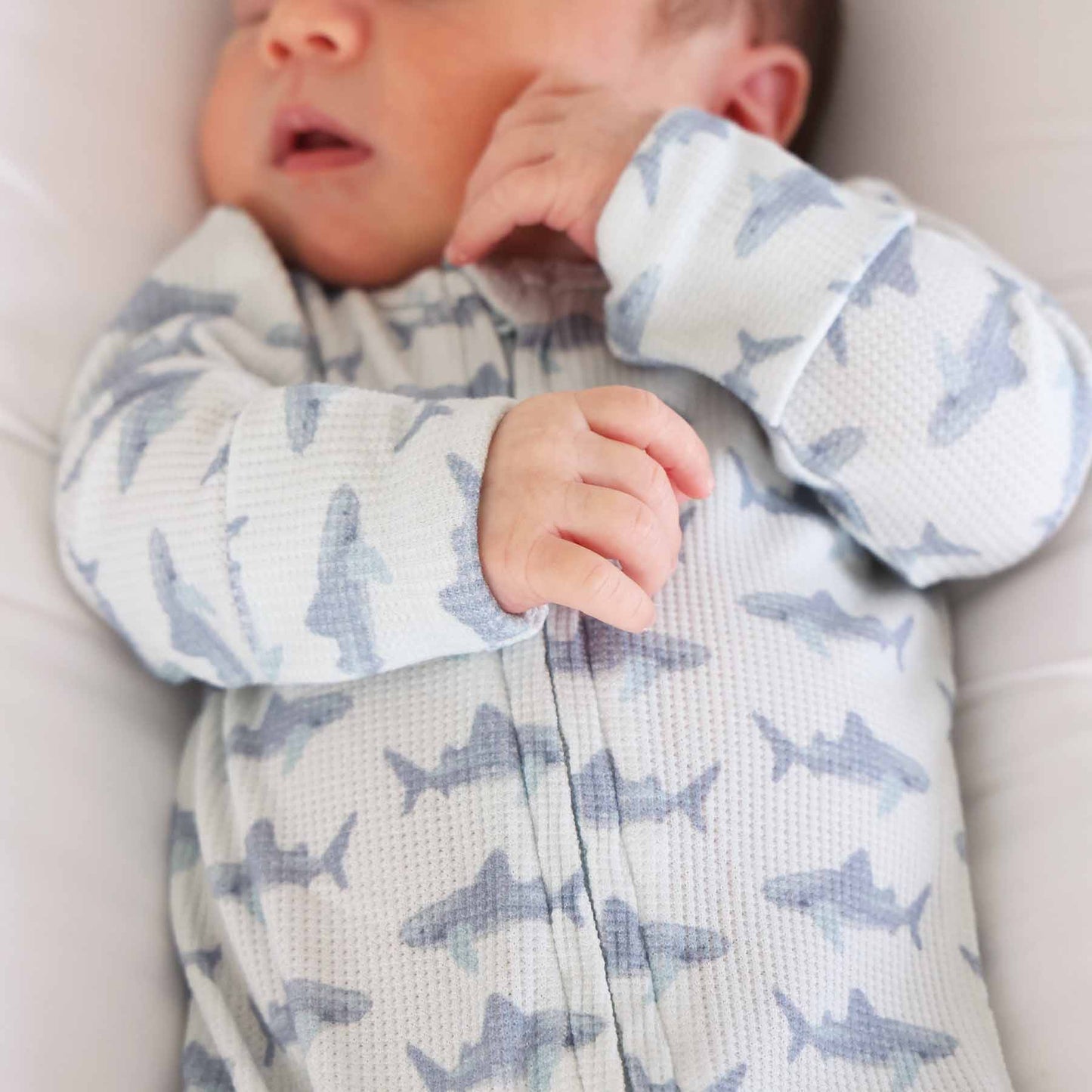 Bamboo Waffle Zipper Footies | Printed