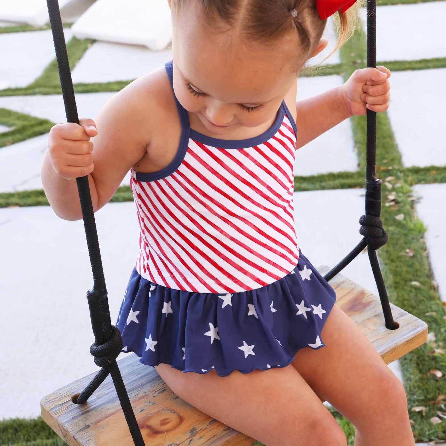 Two Piece Strappy Tankini | Star-Spangled Summer