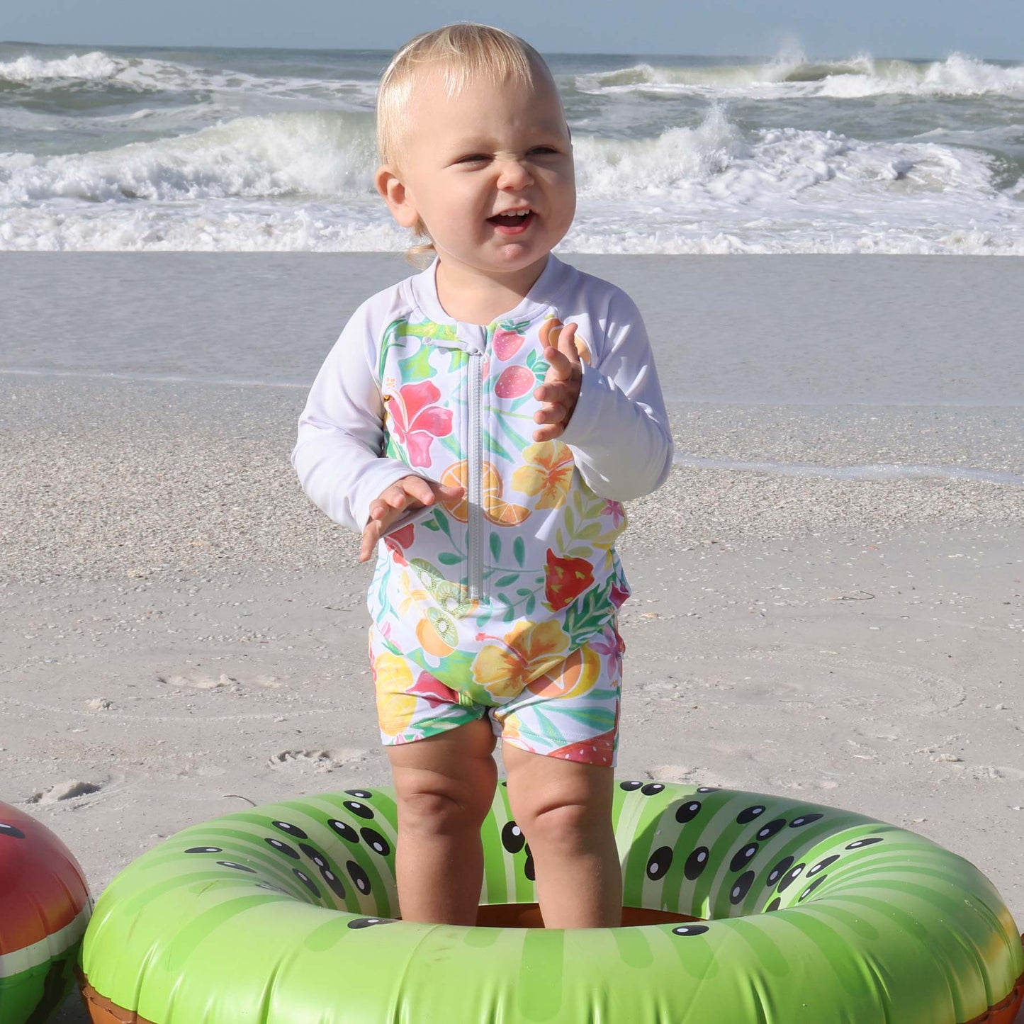 Long Sleeve Rash Guard Swim Romper Shortie | All Prints