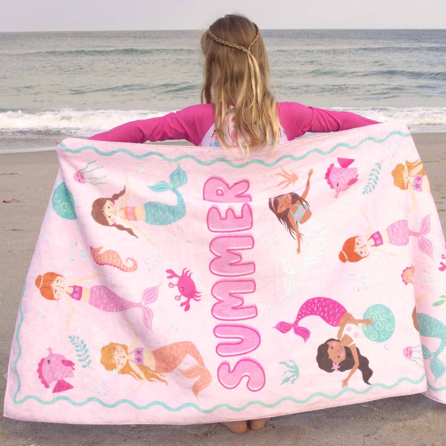 Under The Sea Personalized Kids Beach Towel