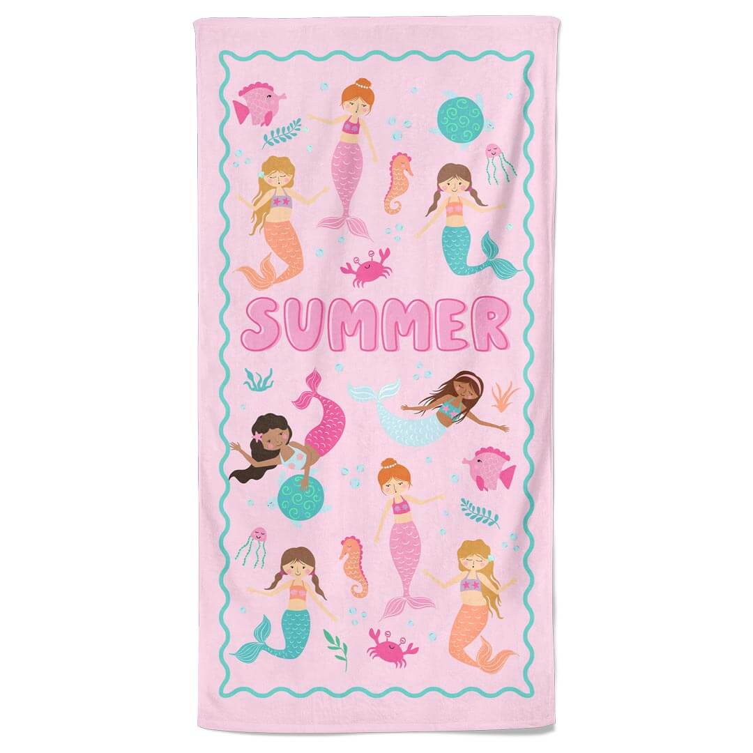 Under The Sea Personalized Kids Beach Towel