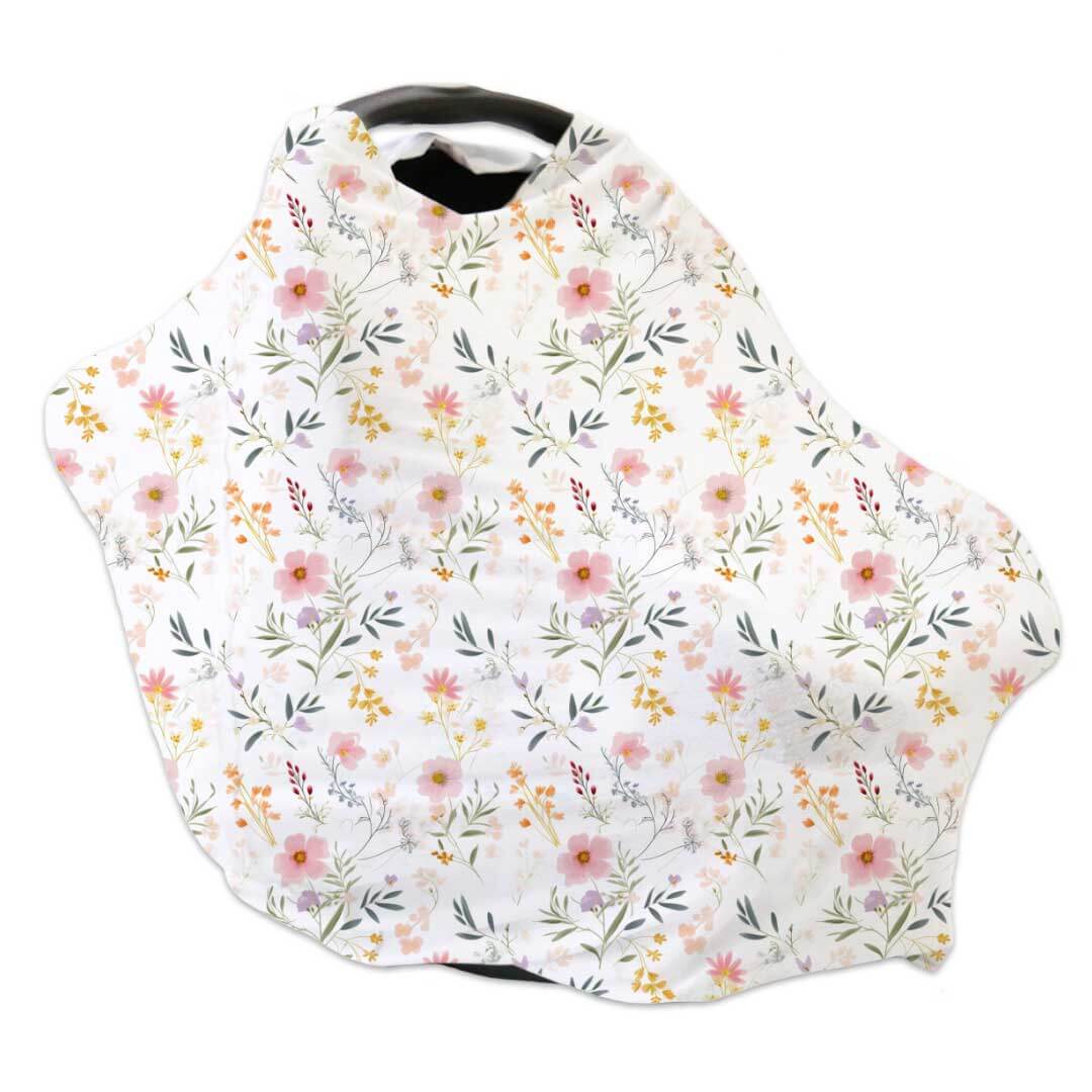 Winnie's Wildflowers Multi-Use Stretchy Car Seat & Nursing Cover