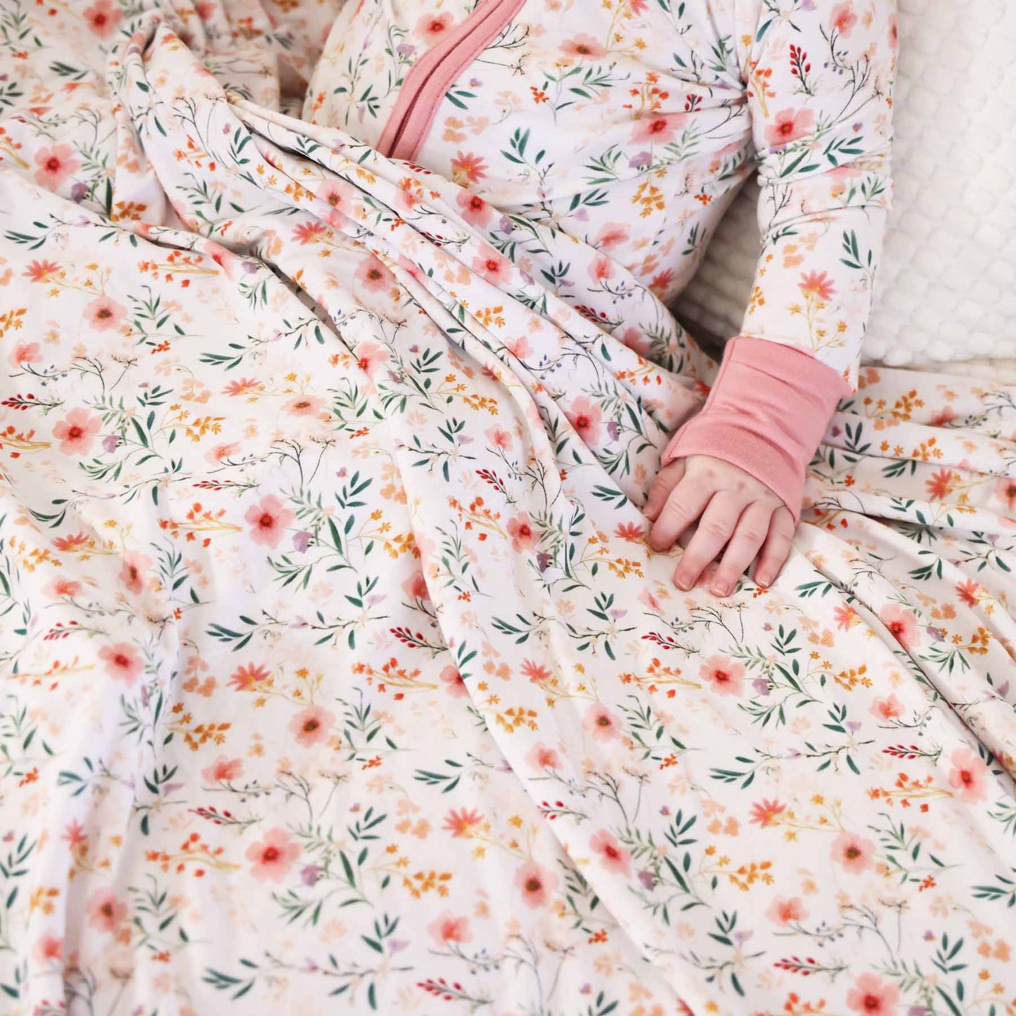 Winnie's Wildflowers Double Sided Bamboo Blanket