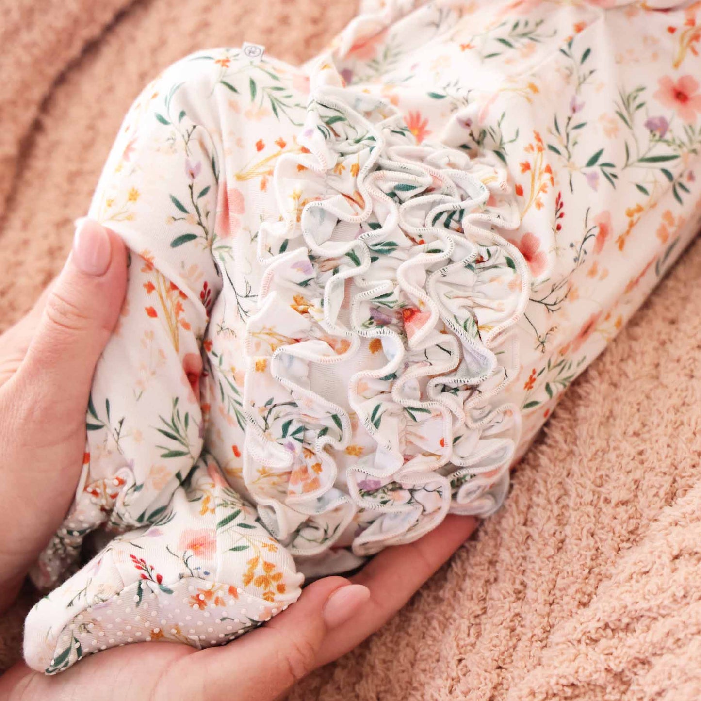 Winnie's Wildflowers Ruffle Zipper Footie