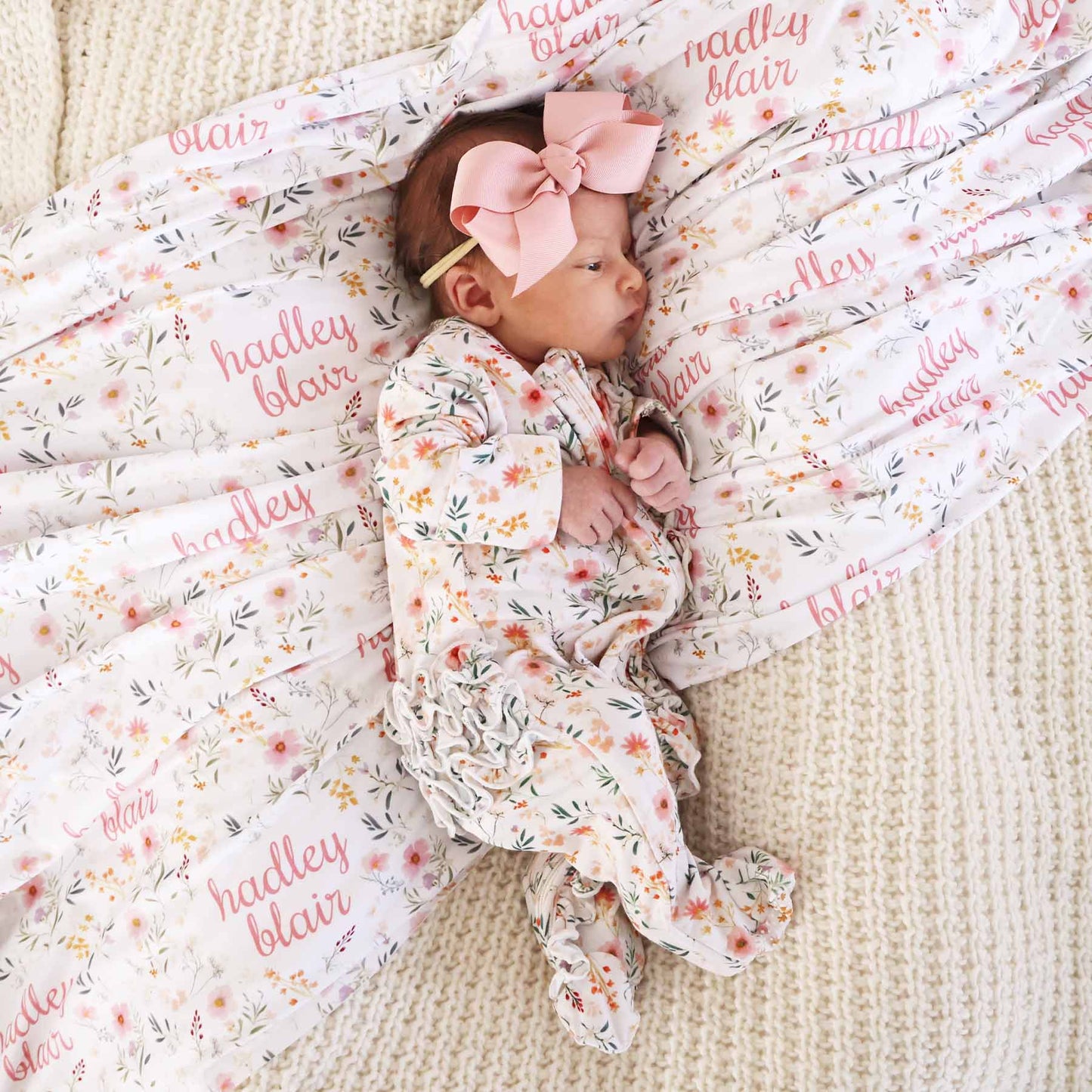 Winnie's Wildflowers Ruffle Zipper Footie