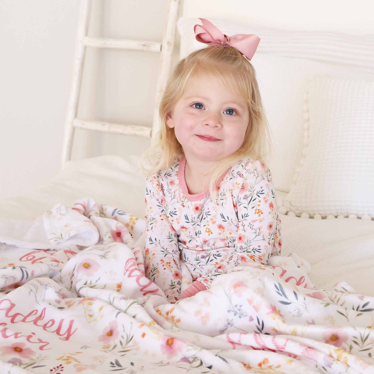 Winnie's Wildflowers Personalized Kids Blanket