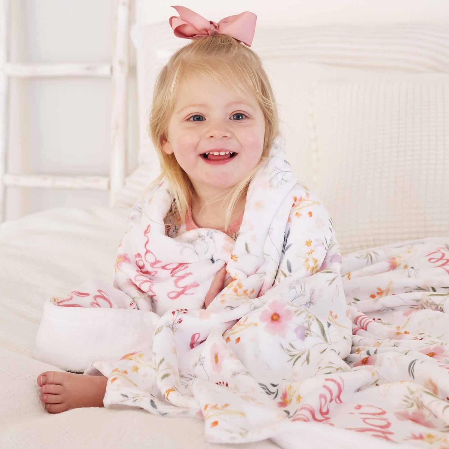 Winnie's Wildflowers Personalized Kids Blanket