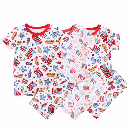 4th of July Two-Piece Short Pajama Sets