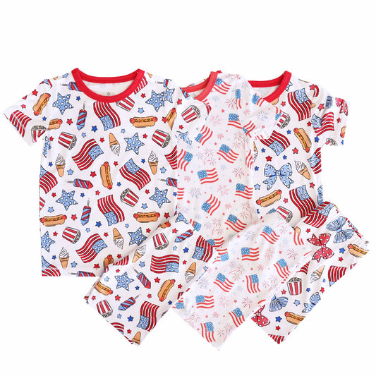 4th of July Two-Piece Short Pajama Sets