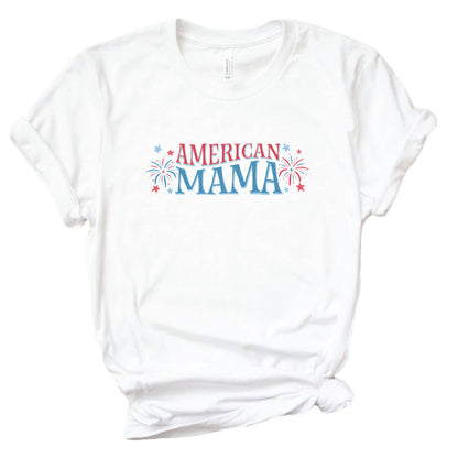 American Mama Fireworks Graphic Tee | White