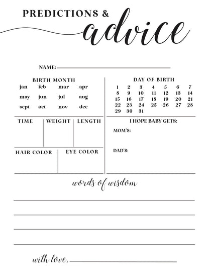Baby Shower Games - Free Baby Shower Digital Download