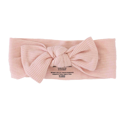 Waffle Knit Large Bow Headwraps