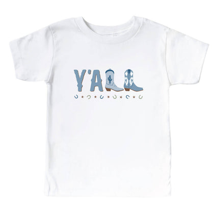 Y'all Kids Graphic Tee | White