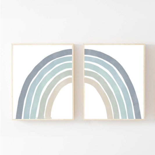 Boy Rainbow Bundled Digital Nursery Art