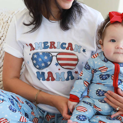 American Mama Graphic Tee | White