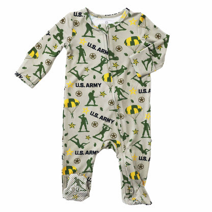 U.S. Army Zipper Footie