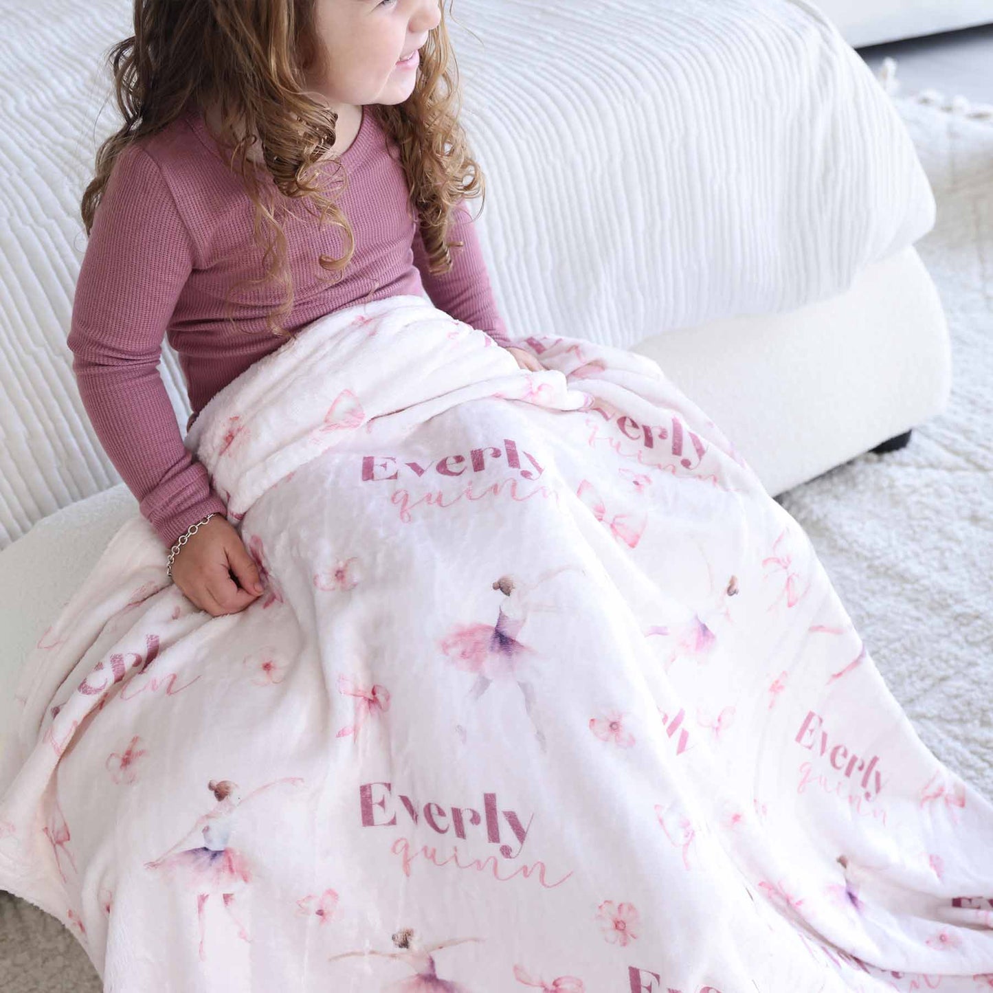Ballet & Bows Personalized Kids Blanket