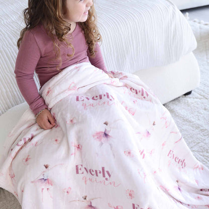 Ballet & Bows Personalized Kids Blanket
