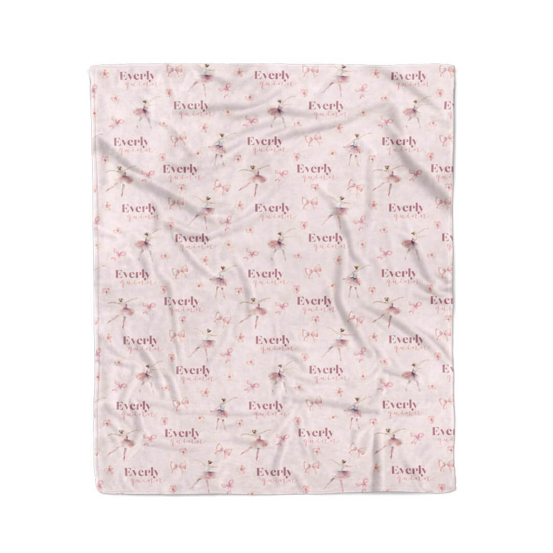 Ballet & Bows Personalized Kids Blanket