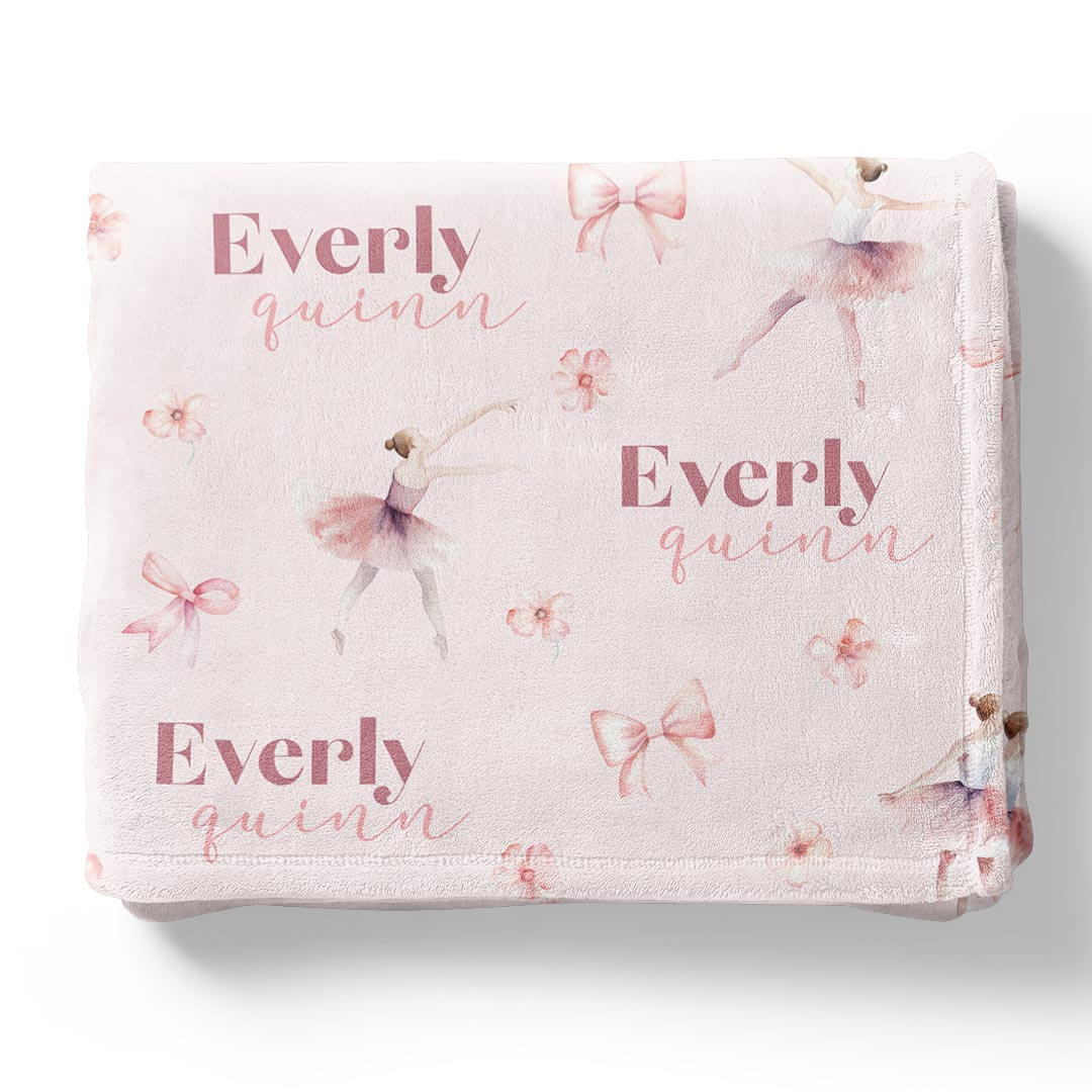 Ballet & Bows Personalized Kids Blanket