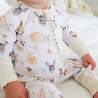 Barnyard Buddies Convertible Zip Romper