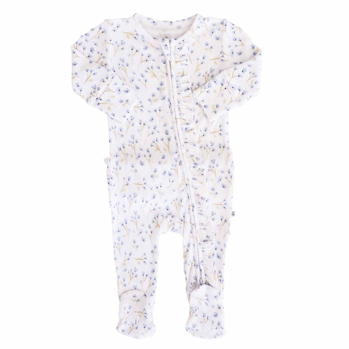 Bamboo Waffle Zipper Footies | Printed