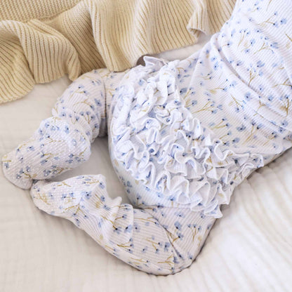 Bamboo Waffle Zipper Footies | Printed