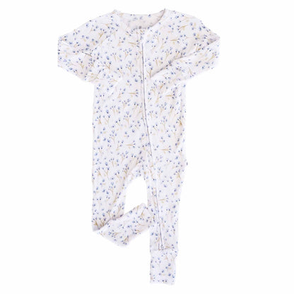 Blake's Blooms Waffle Bamboo Convertible Zip Romper
