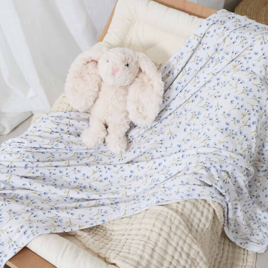 Blake's Blooms Waffle Bamboo Oversized Swaddle Blanket