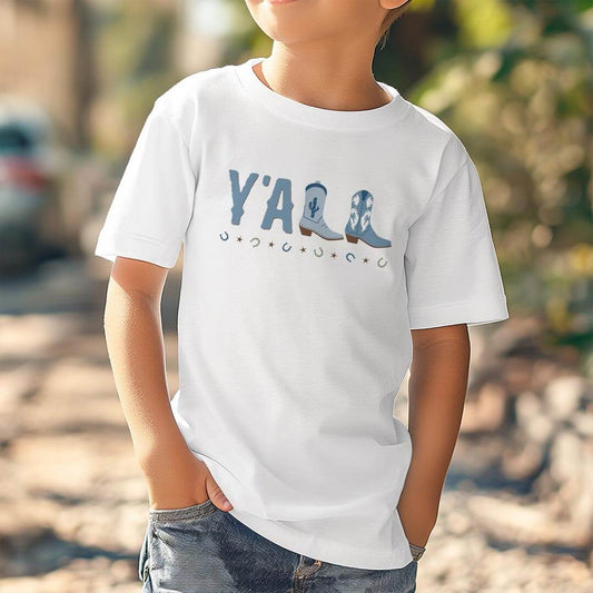 Y'all Kids Graphic Tee | White