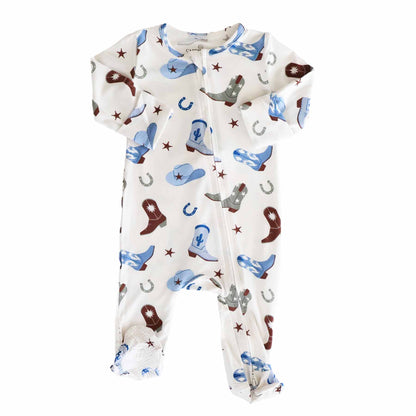 Boot Scootin' Zipper Footie
