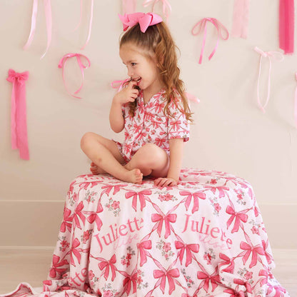 Bow Besties Personalized Kids Blanket