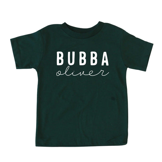 Bubba Personalized Kids Graphic Tee | Forest Green