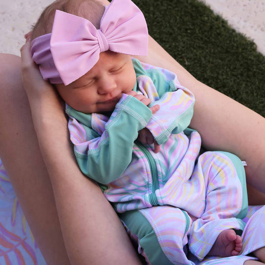 Long Sleeve Rash Guard Swim Romper Full Length | Island Palms
