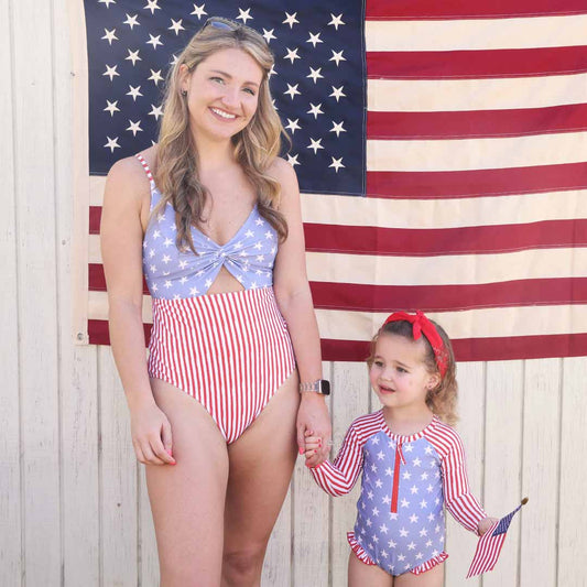 Women's Ruched Cutout One-Piece Swimsuit | All American