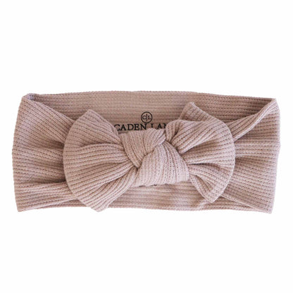 Waffle Knit Large Bow Headwraps