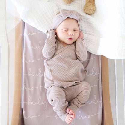 2pc Waffle Crossover Top & Bottom | Mocha