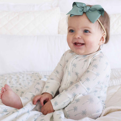Beachy Waffle Bamboo Convertible Zip Rompers