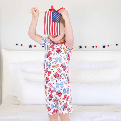 4th of July Two-Piece Short Pajama Sets