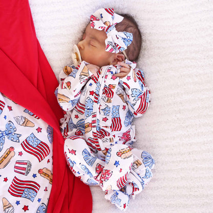 4th of July Zipper Footies