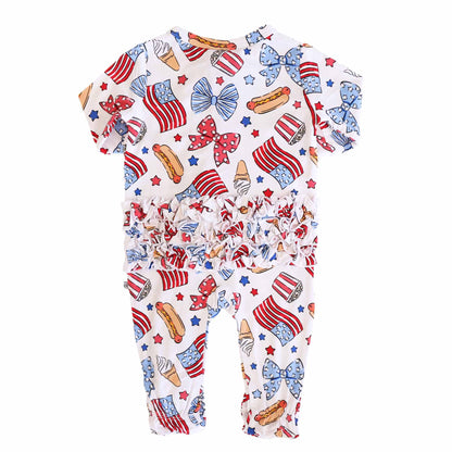 4th of July Zipper Footies