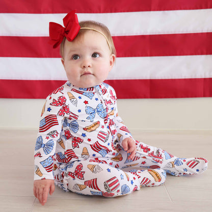4th of July Zipper Footies