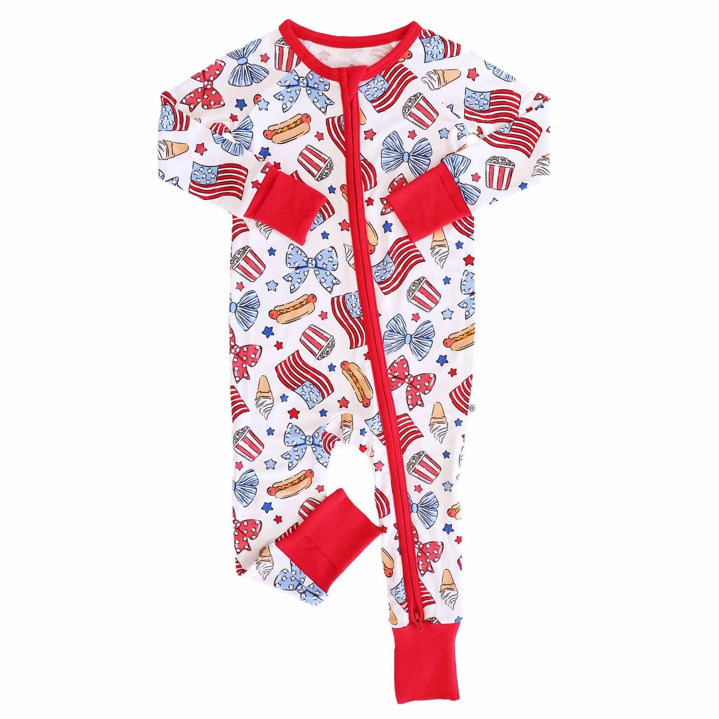 4th of July Convertible Zip Rompers