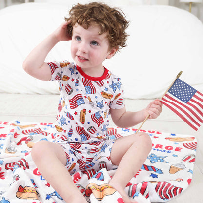 4th of July Two-Piece Short Pajama Sets