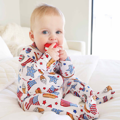 4th of July Zipper Footies