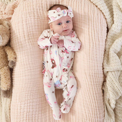 Boot Scootin' Knit Large Bow Headwrap | Pink