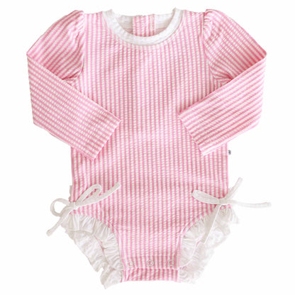 Long Sleeve Rash Guard With Ruffle Bottom | Best Sellers
