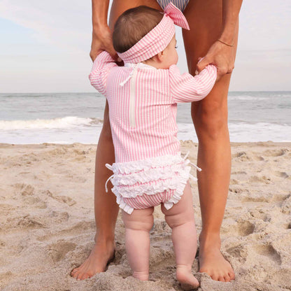 Long Sleeve Rash Guard With Ruffle Bottom | Best Sellers